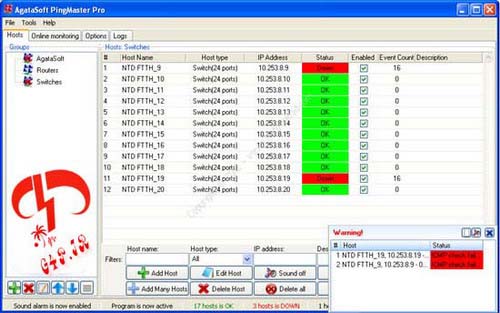 دانلود نرم افزار نظارت بر ارتباطات شبکه – AgataSoft PingMaster Pro v1.7