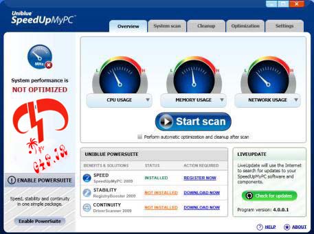 دانلود نرم افزار افزایش سرعت رایانه – Uniblue SpeedUpMyPC 2012 5.2.1.74